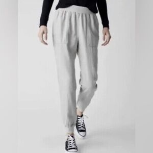Faherty‎ Arlie jogger NWT Linen Blend Sz M Stone Grey